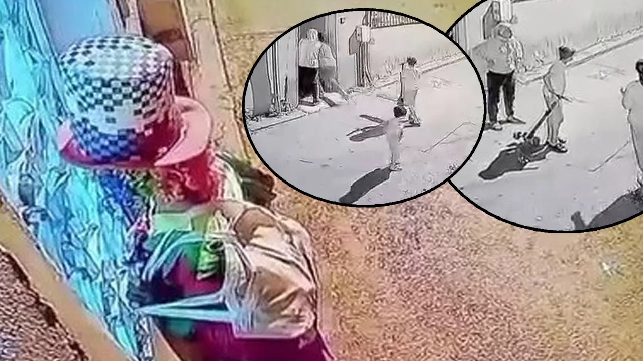 Palyaço dehşet saçtı! Çocukların üzerine bıçakla yürüdü: Korku dolu anlar kamerada
