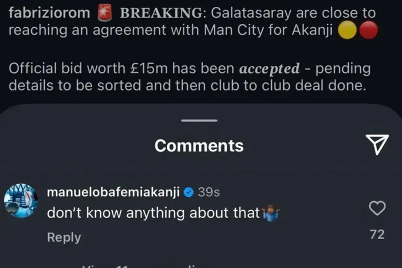 Pep Guardiola'dan Galatasaray'a Manuel Akanji cevabı