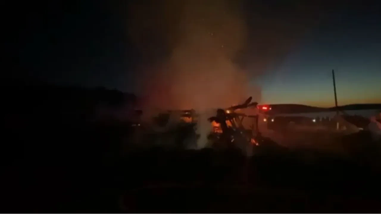 Yayla evleri yangında küle döndü!