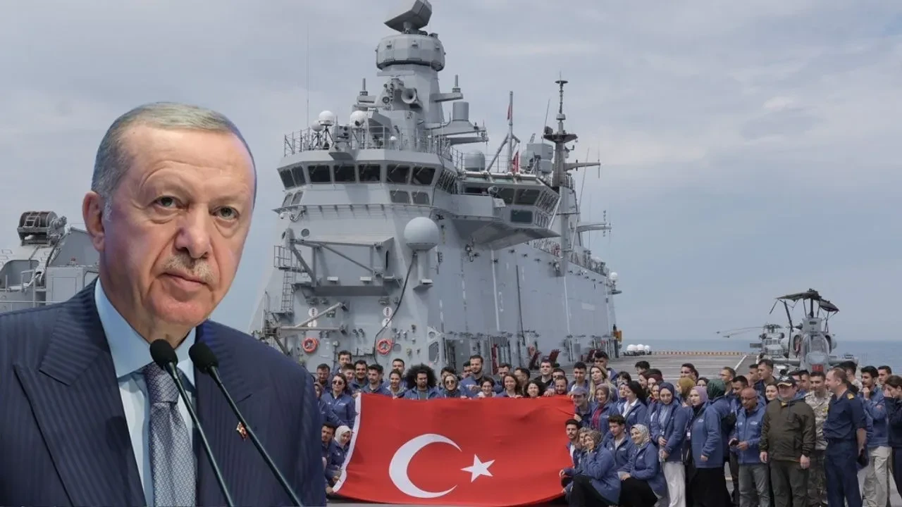  Cumhurbaşkanı Erdoğan paylaştı: Zafer Haftası’nda 350 genç TCG Anadolu’da 