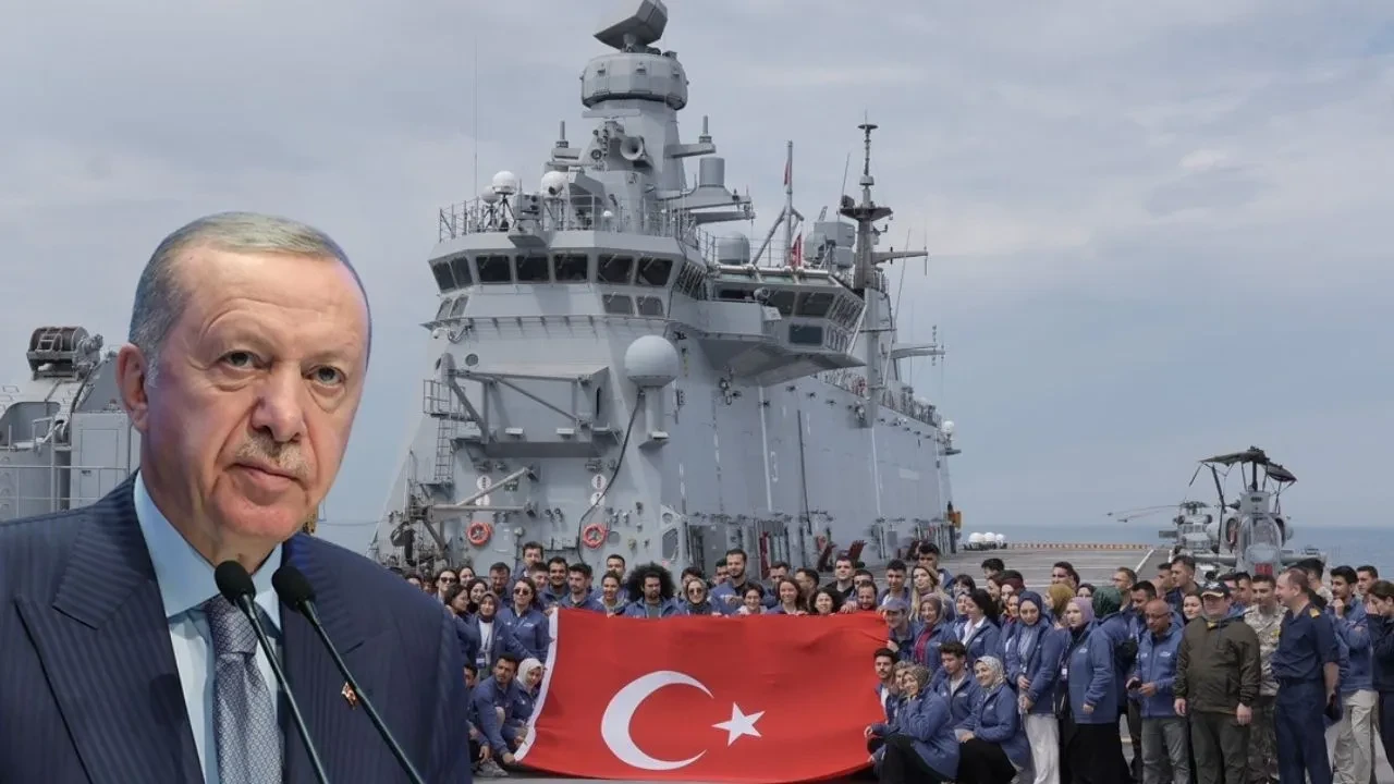  Cumhurbaşkanı Erdoğan paylaştı: Zafer Haftası’nda 350 genç TCG Anadolu’da 
