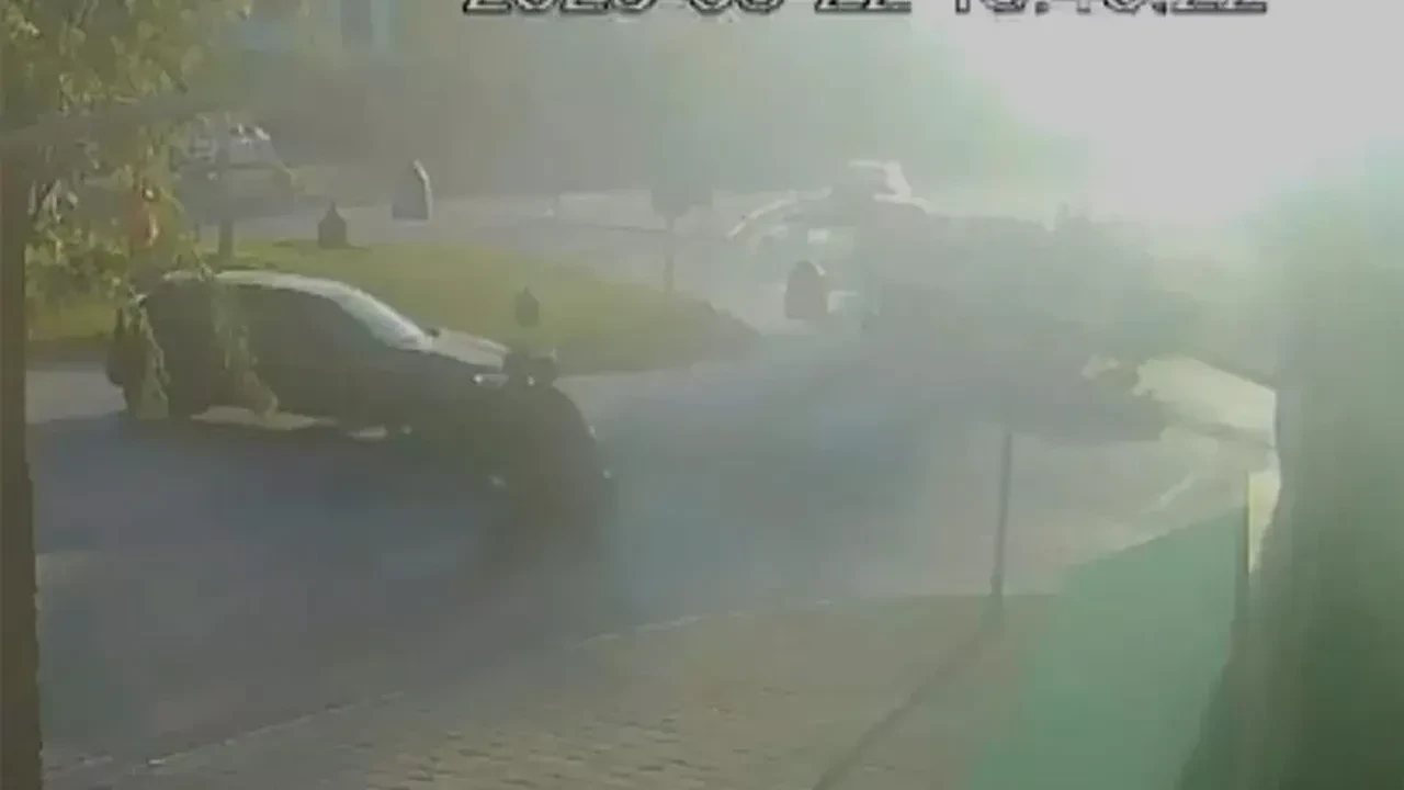 İnegöl’de motosiklet kazası kamerada