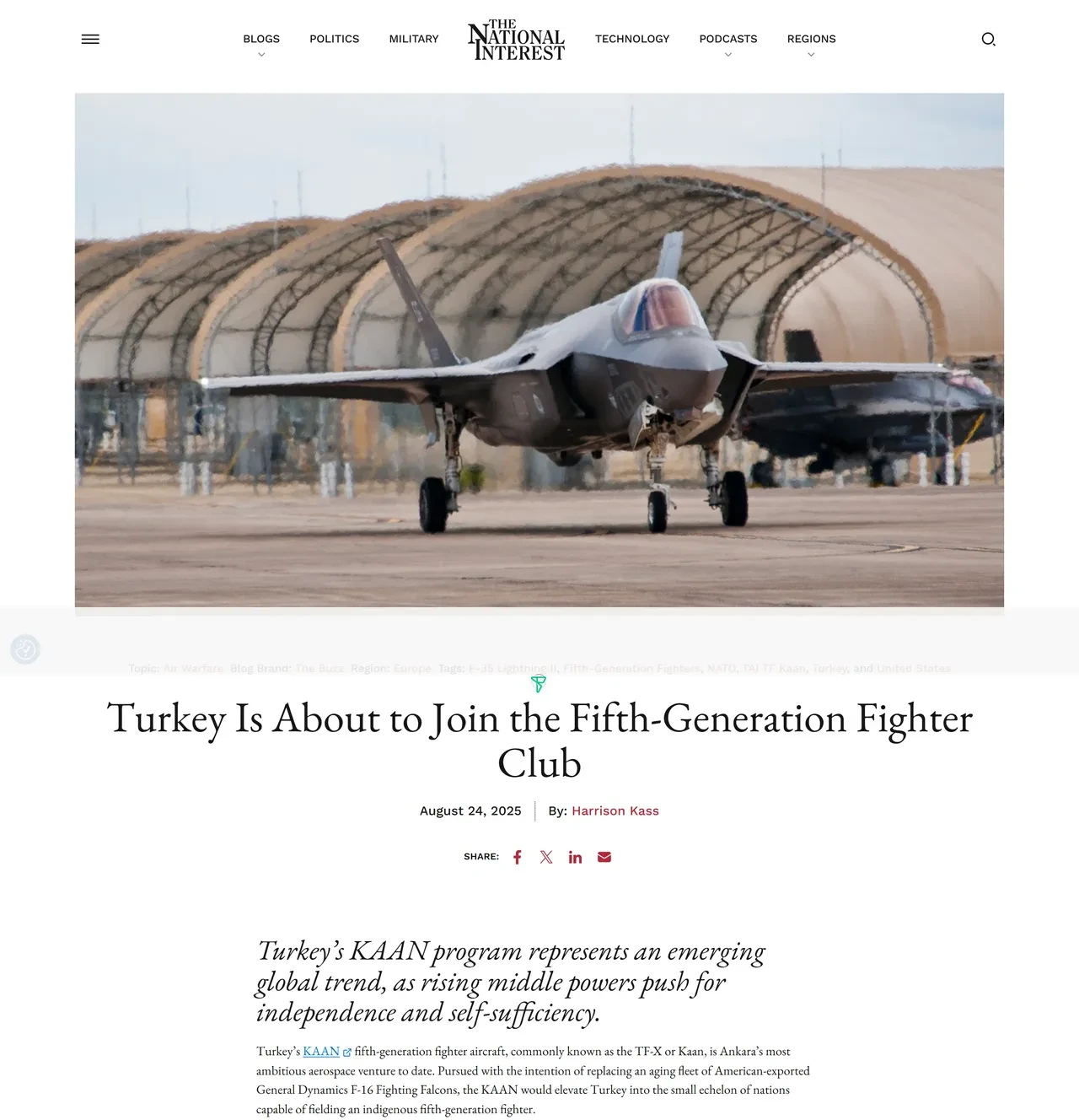 ABD basınından dikkat çeken 'KAAN' yorumu: Sadece bir uçak değil!..