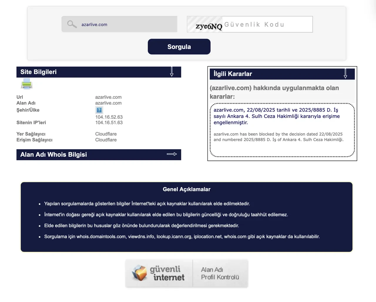 Azar uygulamasına erişim engeli getirildi