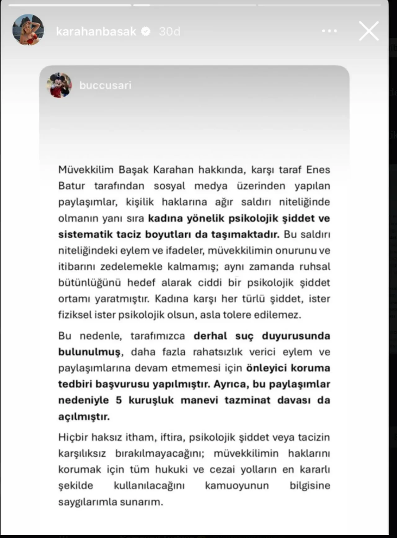 Eski sevgilisi Başak Karahan evlendiği gün Enes Batur'dan rahatsız edici paylaşım