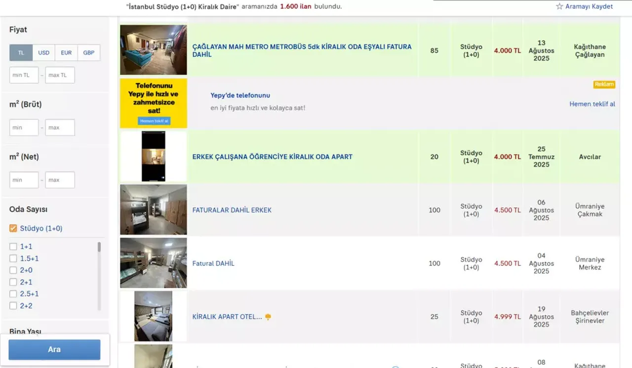 İstanbul'da 1+0 stüdyo daireler yeniden satışta! Dudak uçuklatan rakamlar  