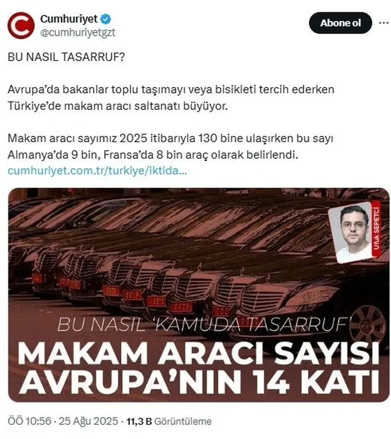 Kamudaki araç sayısı hakkındaki iddialara açıklama geldi 