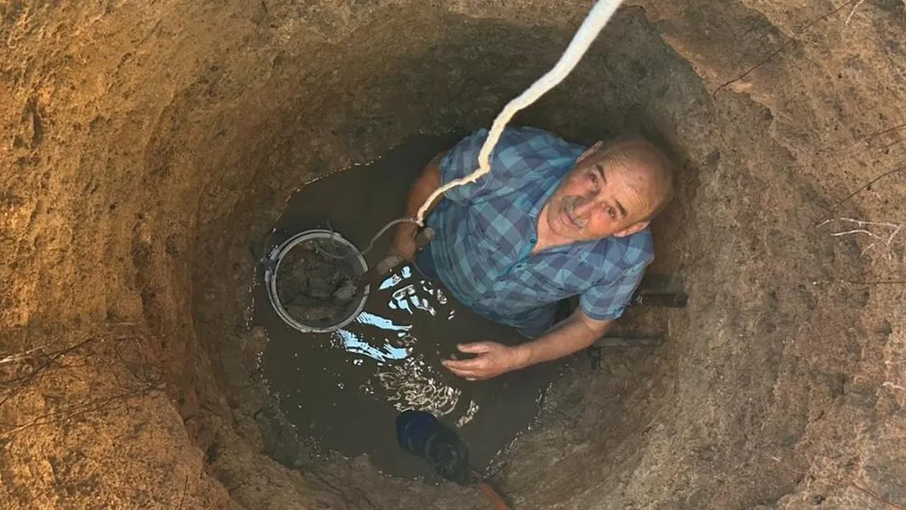 Kuraklık kapıyı çaldı! 80 yıllık kuyuda ilk kez su bitti
