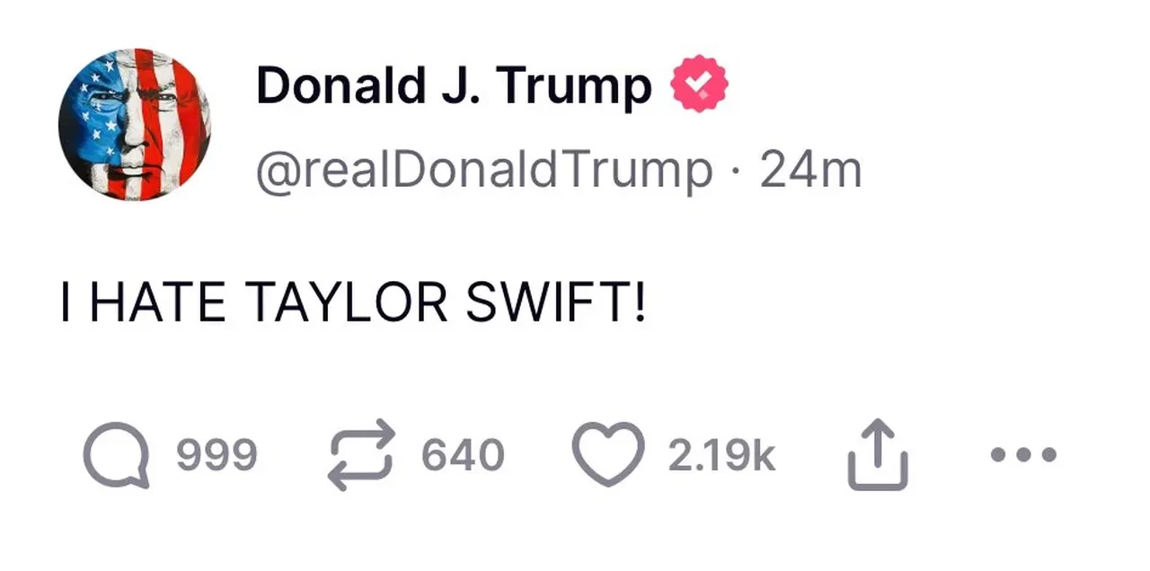 Nefret sevgiye dönüştü! Donald Trump'tan Taylor Swift'e nişan mesajı