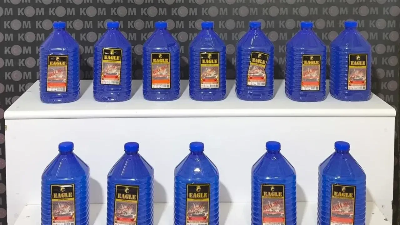 Kaçak içki operasyonu: 60 litre etil alkol ele geçirildi