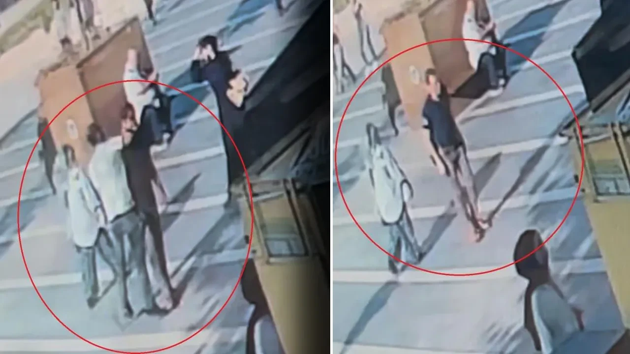 Tartıştığı kişiyi tek yumrukla yere serdi! Çevredekiler şoka girdi: O anlar kamerada
