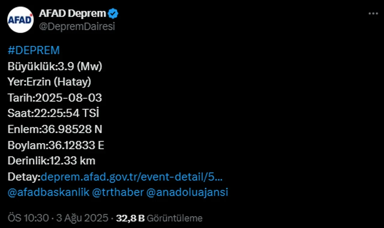 Hatay'da peş peşe korkutan depremler