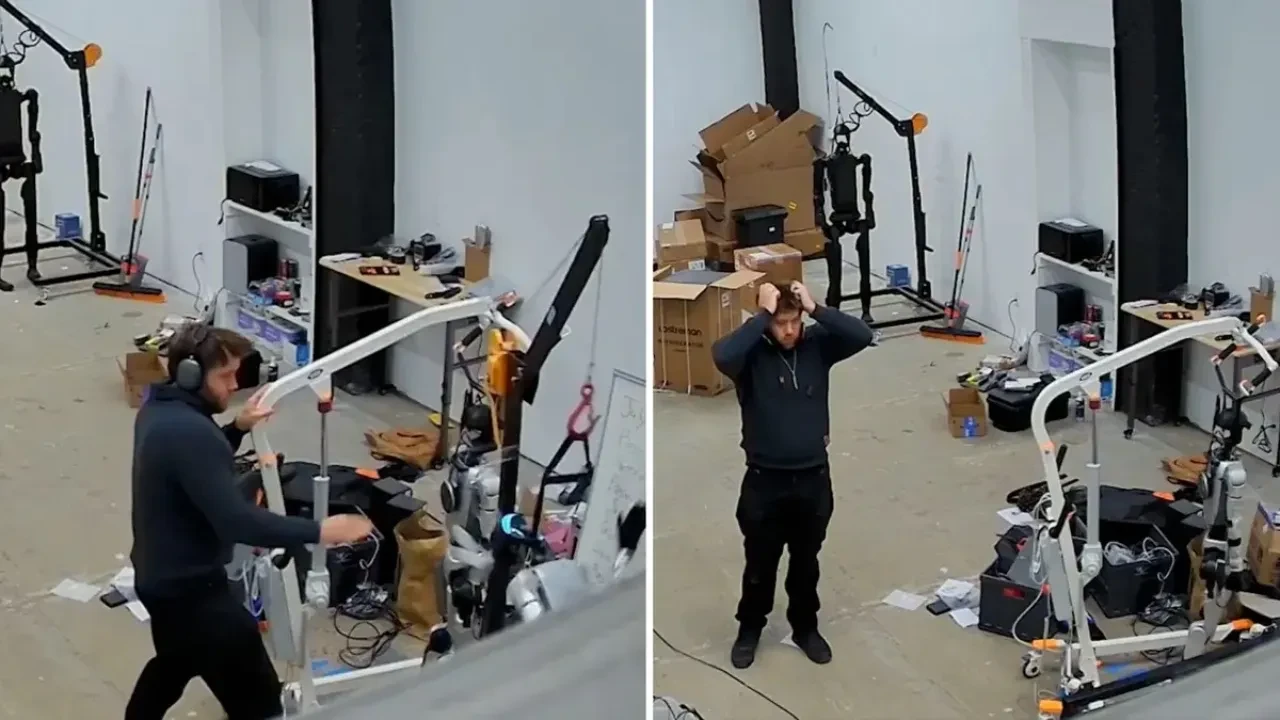 Şaşkın robot bir anda çıldırdı, teknisyenler canını zor kurtardı