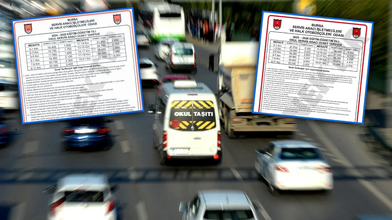 Bursa'da okul servis fiyatlarına zam geldi! Yeni tarifeler dudak uçuklattı
