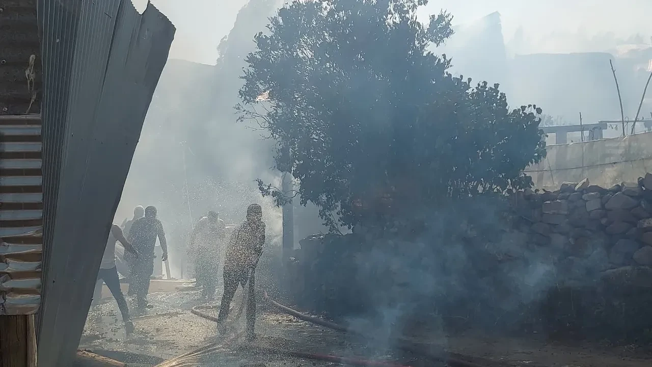 Erzurum Yakutiye'de korkutan yangın