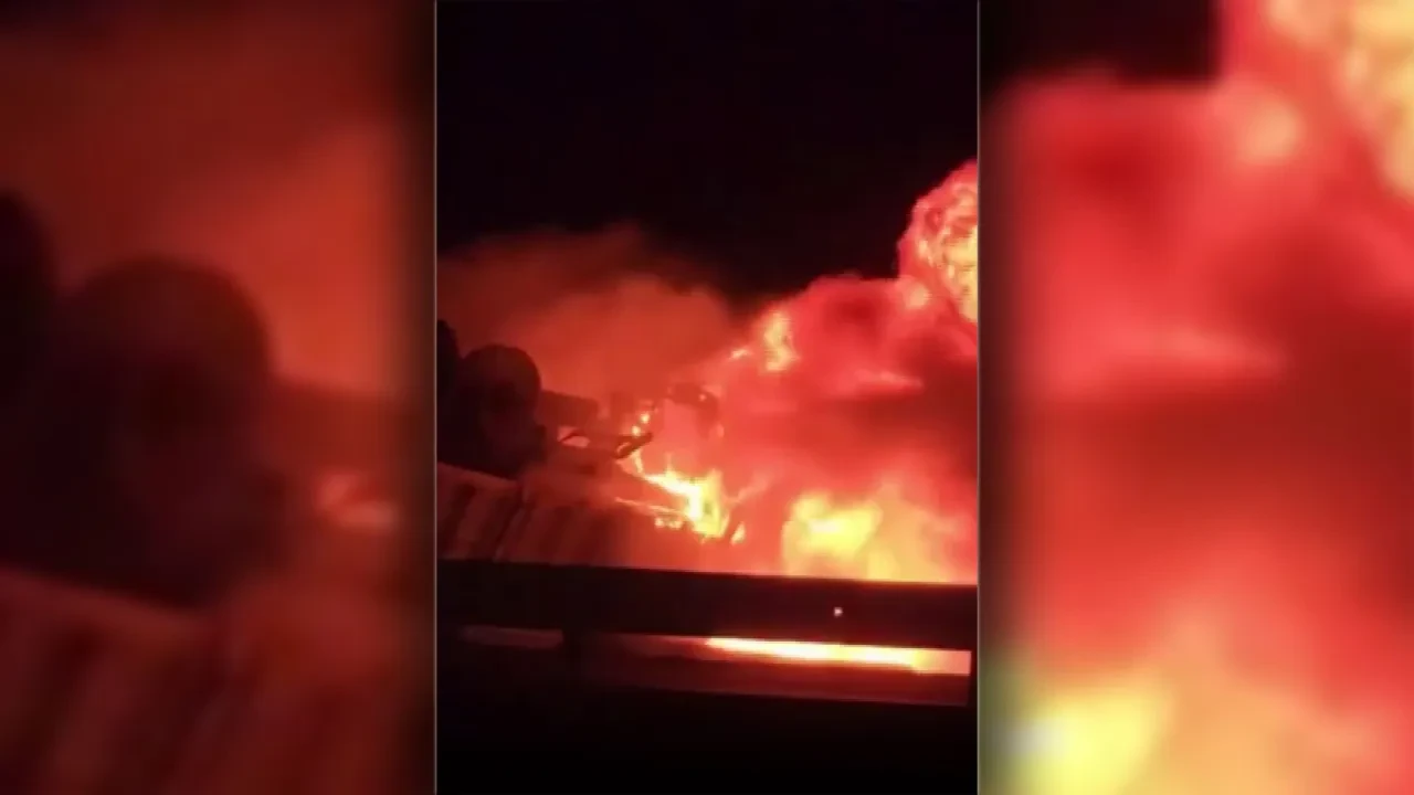 Alevlerin içinde feci şekilde can verdi! O anlar kamerada