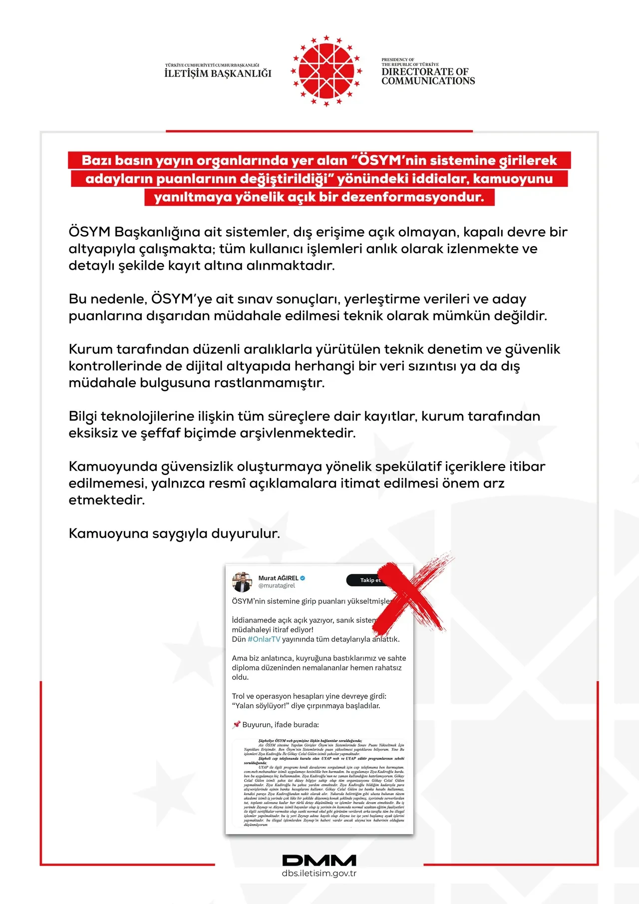 ÖSYM'nin sistemine girilip, puanlar değiştirildi iddiası! DMM'den açıklama geldi