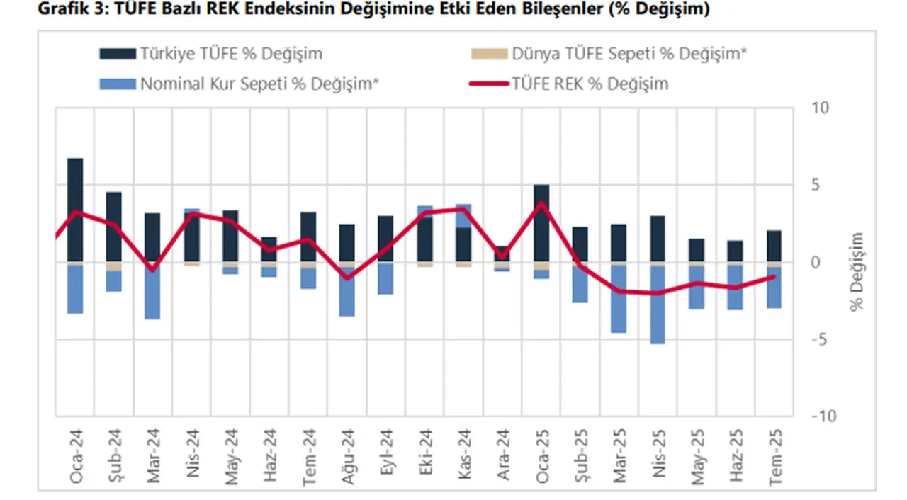 Reel efektif döviz kuru endeksi Temmuz ayında 0,66 puan azaldı