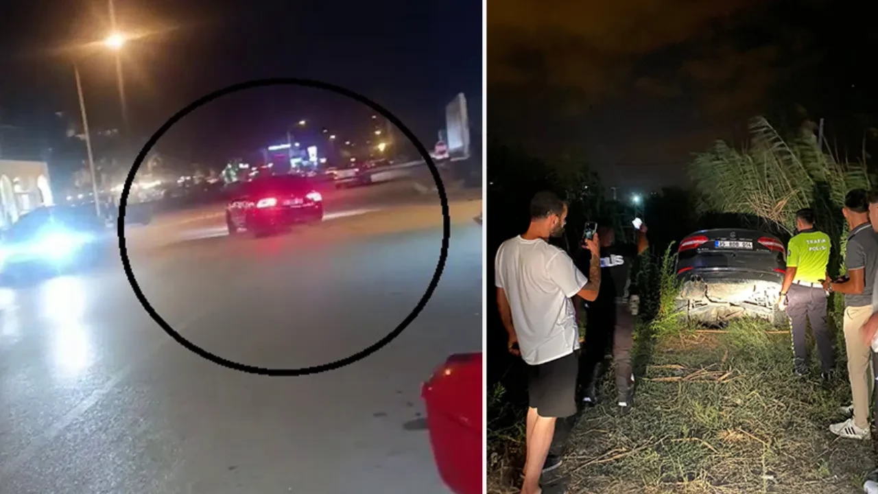 Trafikte tehlikeli hareketler! Dereye uçan sürücü ölümden döndü