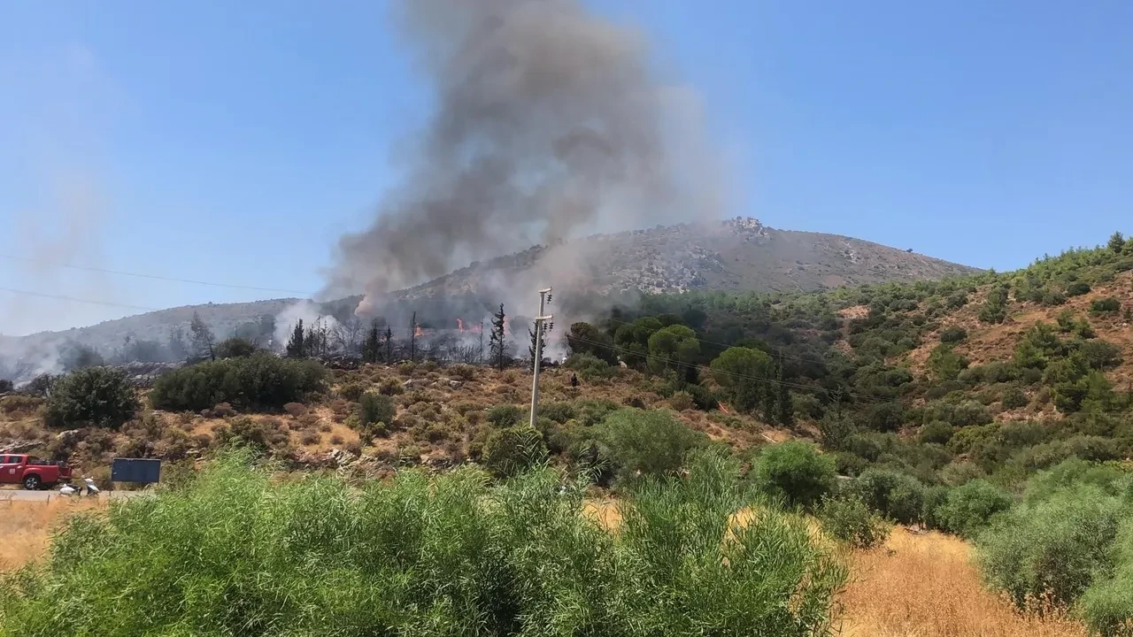 Datça yangın söndürüldü mü son dakika? Makilik alanda yangın