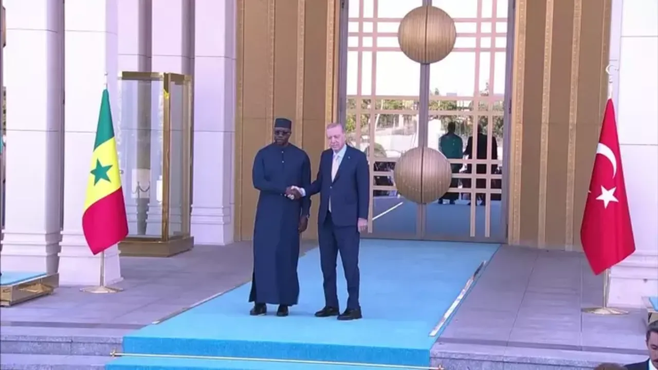 Senegal ile  stratejik ortaklık! Cumhurbaşkanı Erdoğan resmi törenle karşıladı