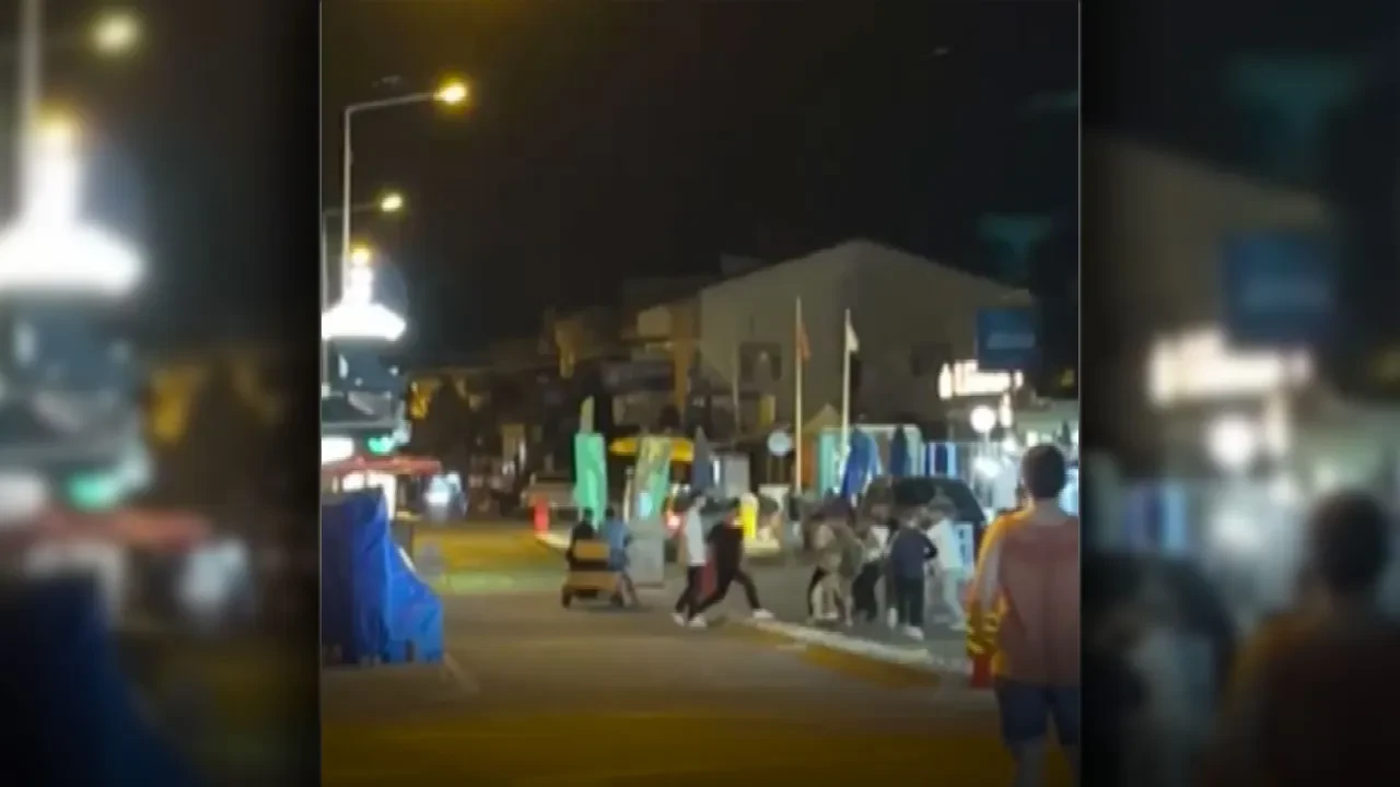 Kız meselesi dediler, bıçaklı sopalı birbirlerine girdiler! O anlar kamerada