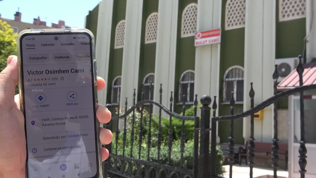 Caminin adı Google'da yanlış görününce cemaat 'hristiyan ismi' deyip değiştirilmesini istedi