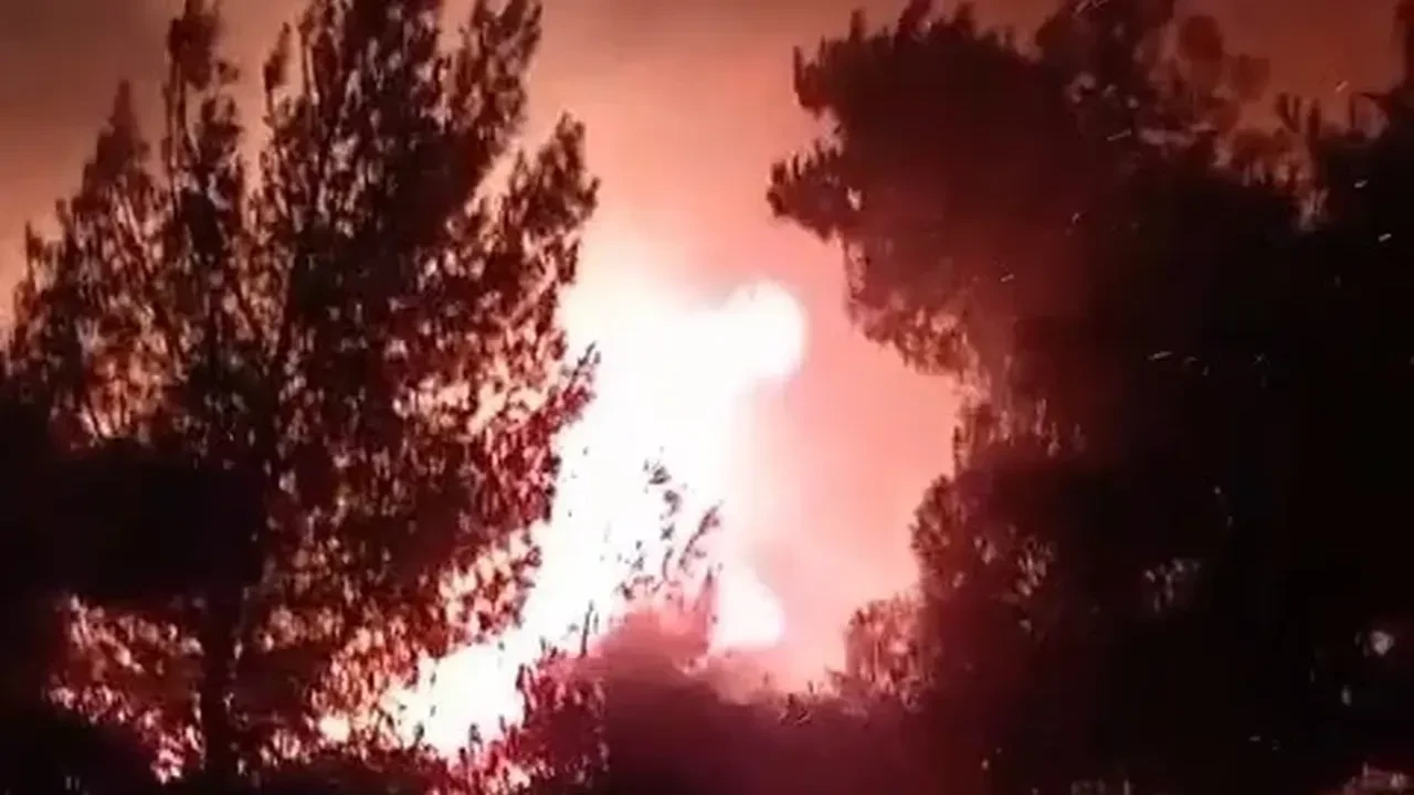 Çanakkale’de orman yangınıyla mücadele gece de sürüyor