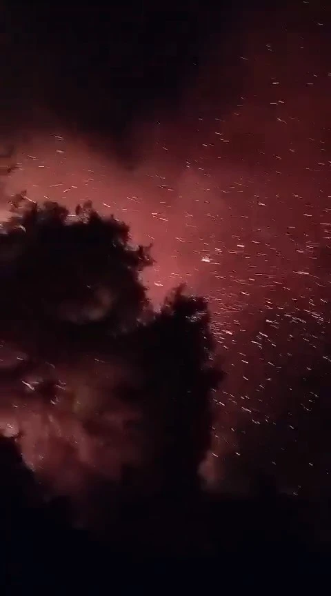 Çanakkale’de orman yangınıyla mücadele gece de sürüyor