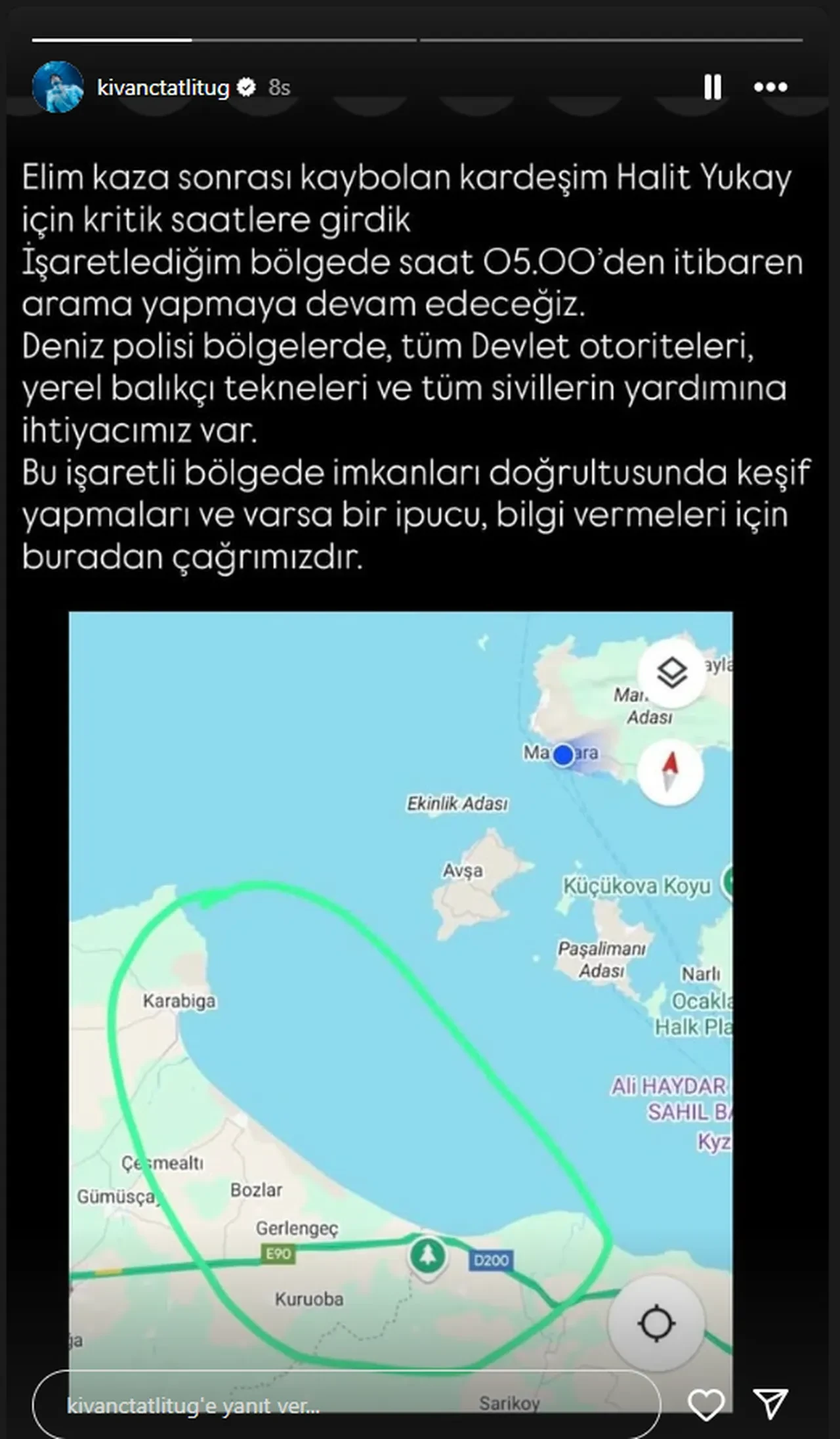 Kıvanç Tatlıtuğ'un en zor günü! Halit Yukay için yardım çağrısında bulundu, arama çalışmalarına katıldı 