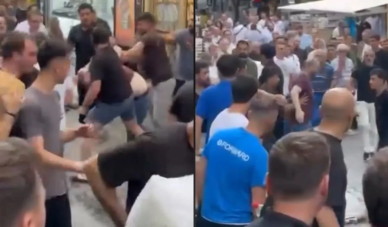 Tahtakale'de ortalık savaş alanına döndü! Esnaflar birbirine girdi