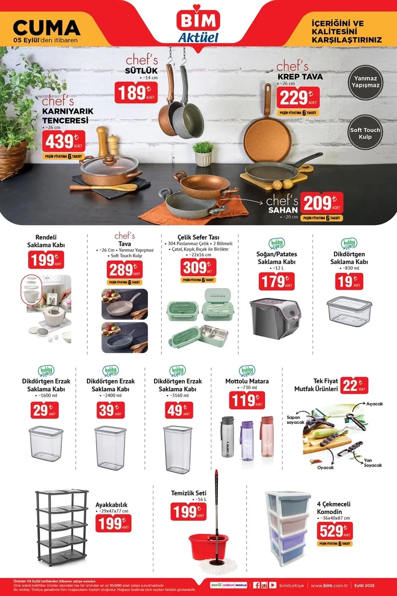 BİM eylül ayı kataloğu yayınlandı! Bu hafta hangi ürünler geliyor? İşte indirimli aktüel ürünler