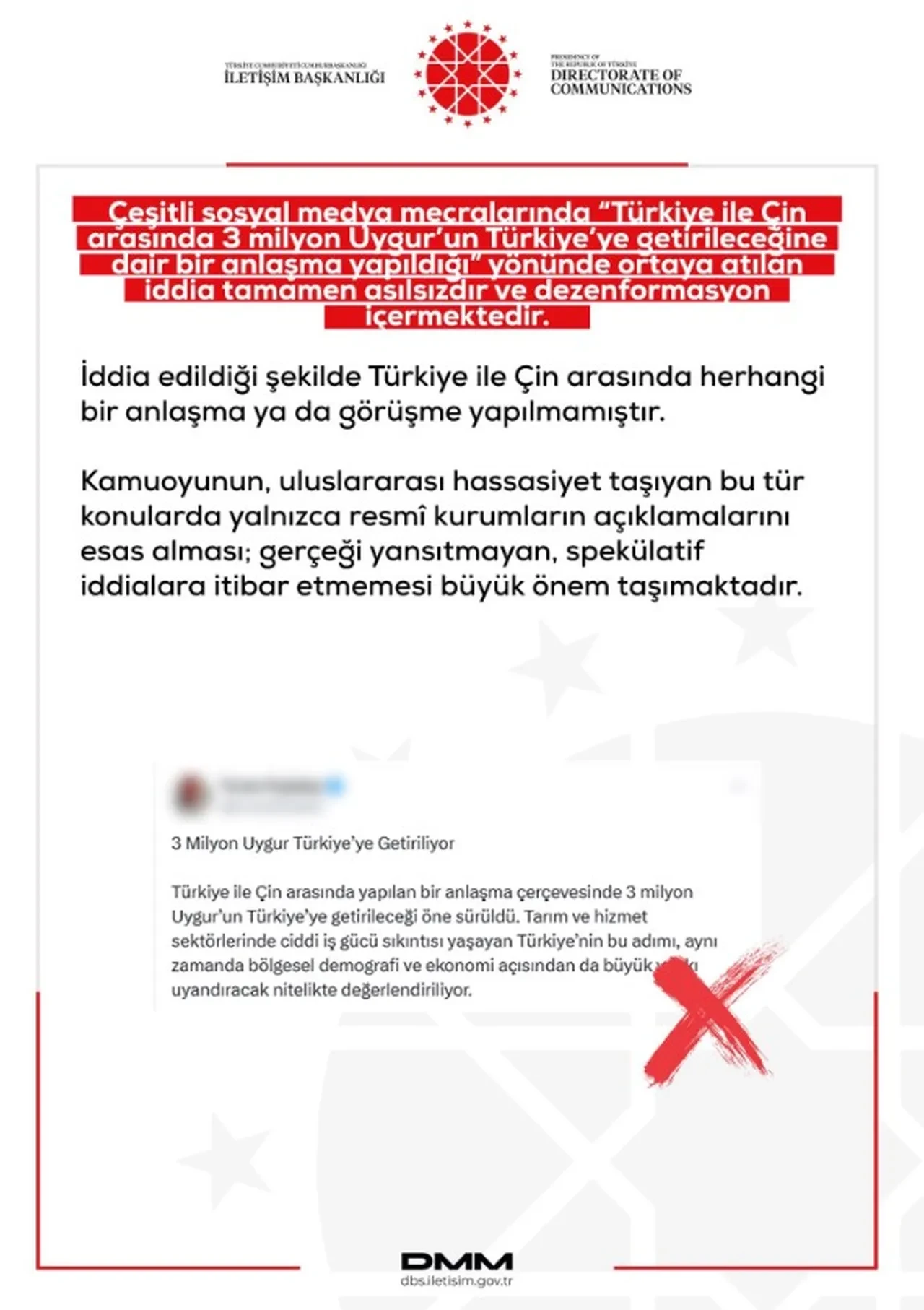 Türkiye'ye 3 milyon Uygur mu gelecek? Çin ile anlaşma iddiasına yanıt