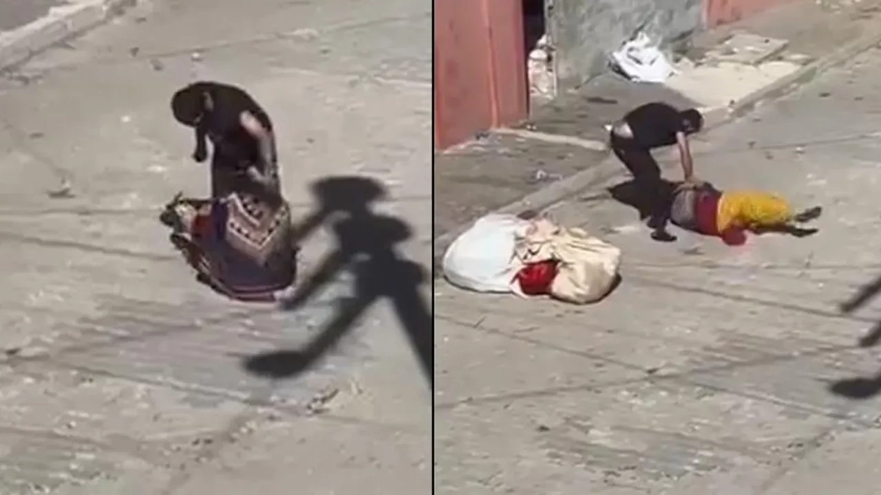 Koca dehşeti kamerada! Eşini sokak ortasında bayıltana kadar dövdü