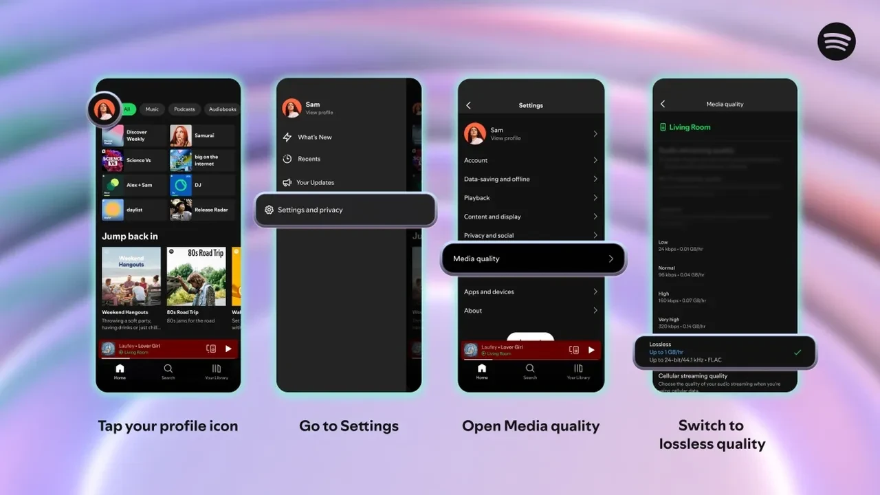Spotify artık kayıpsız (lossless) müzik sunuyor: Etkinleştirmek çok basit