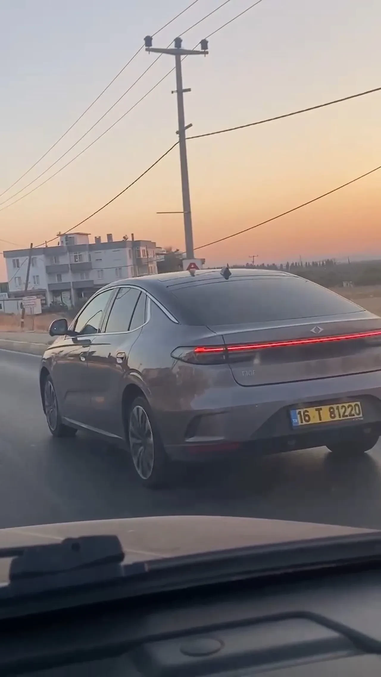 TOGG'un yeni sedan modeli Ayvalık'ta görüntülendi