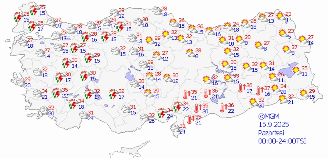 Sağanak yağmur ve serin hava kapıda! Yeni haftada başlıyor | 14 Eylül hava durumu