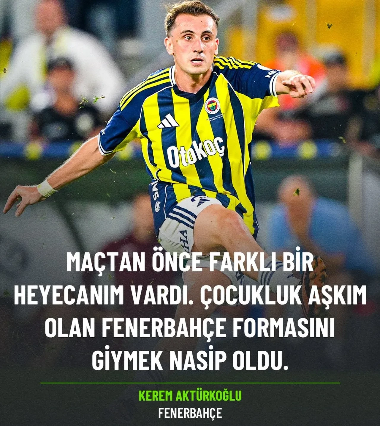 Fenerbahçe'de galibiyet röportajları geldi: Kerem Aktürkoğlu 'çocukluk aşkım' vurgusunda bulundu!