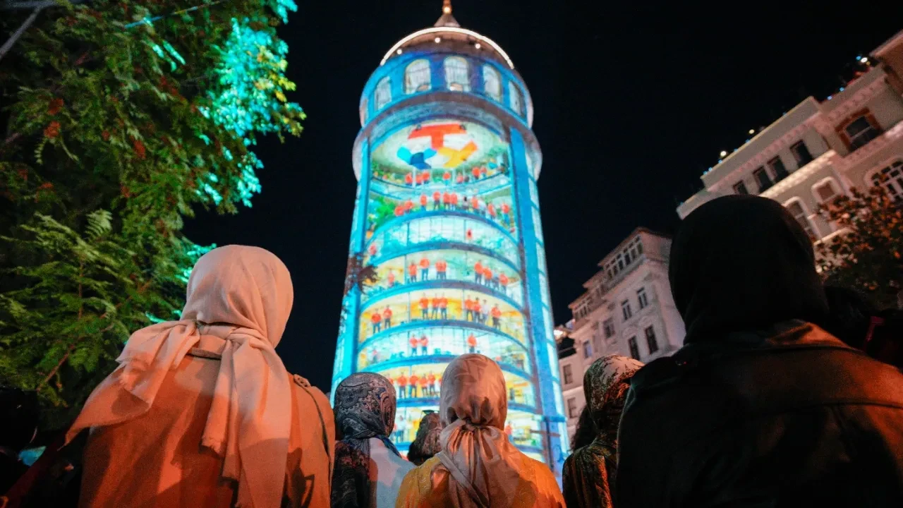 Galata Kulesi TEKNOFEST’in ışığıyla parladı