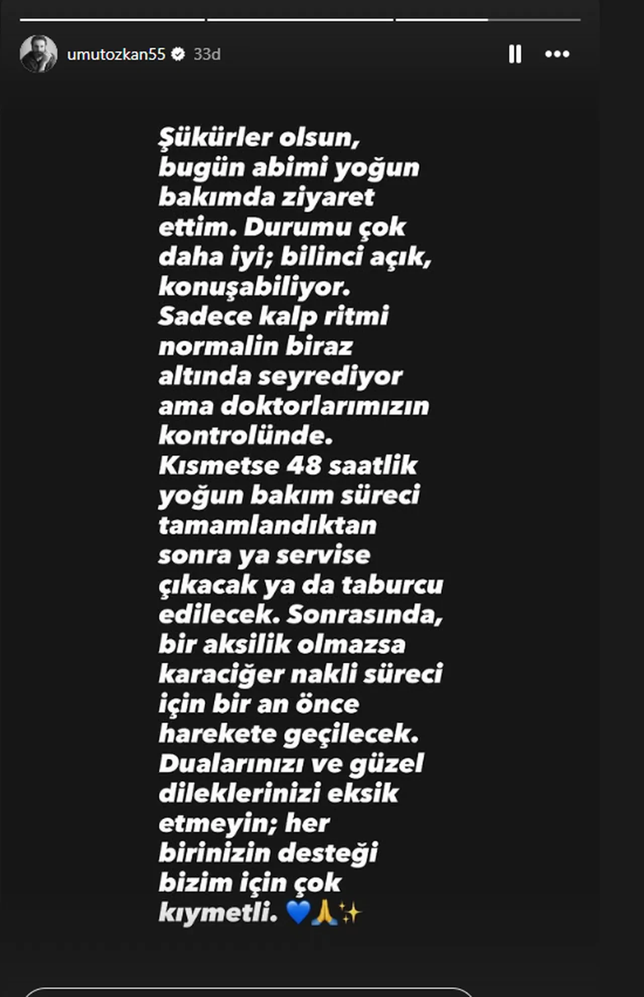 Kardeşi Umut Özkan ve senarist Cüneyt İnay'dan Ufuk Özkan'ın son sağlık durumuyla ilgili yeni açıklama