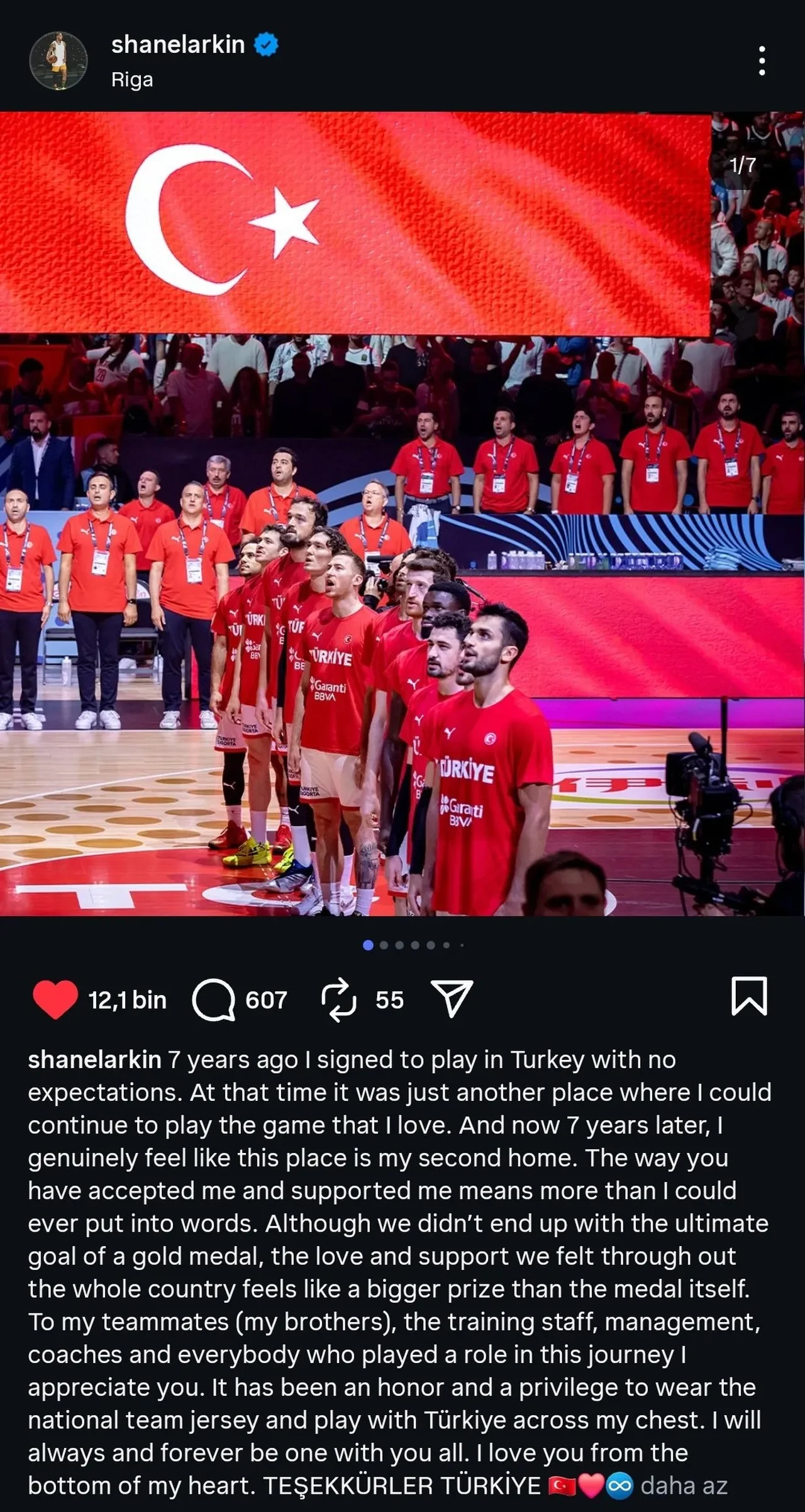 Shane Larkin, Türk Milli Takımı’na veda etti: Paylaşımı  duygulandırdı