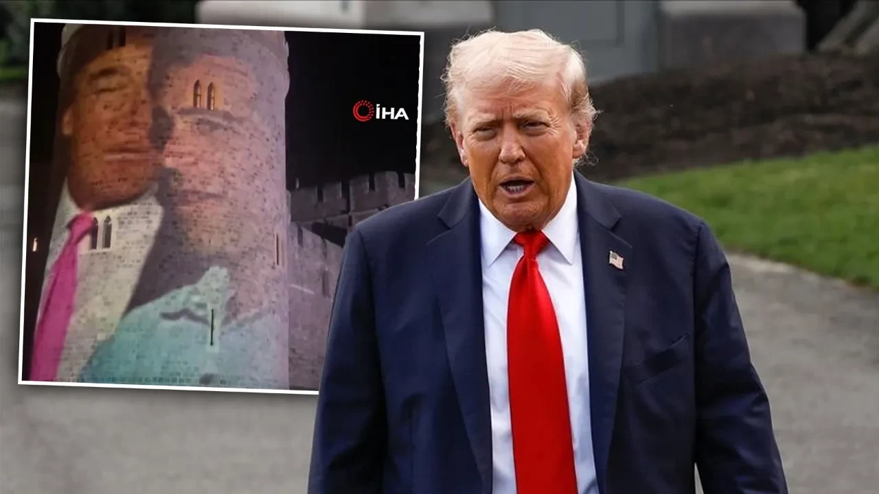 Trump, İngiltere'ye gittiğine pişman oldu! Epstein ile fotoğrafları Windsor Kalesi'ne yansıtıldı