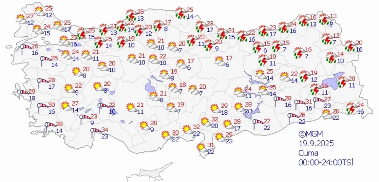 19 Eylül İstanbul’da yağmur var mı? Yarın hava durumu tahminleri