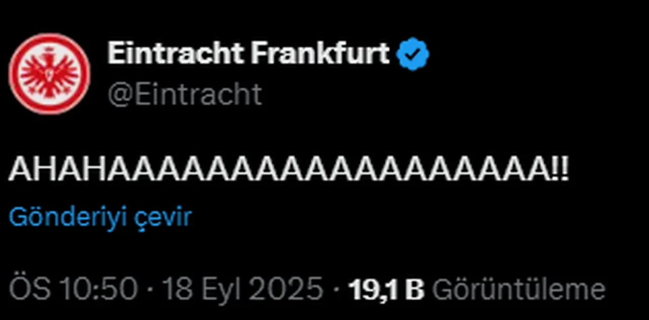 Eintracht Frankfurt'tan Galatasaray'a olay gönderme!