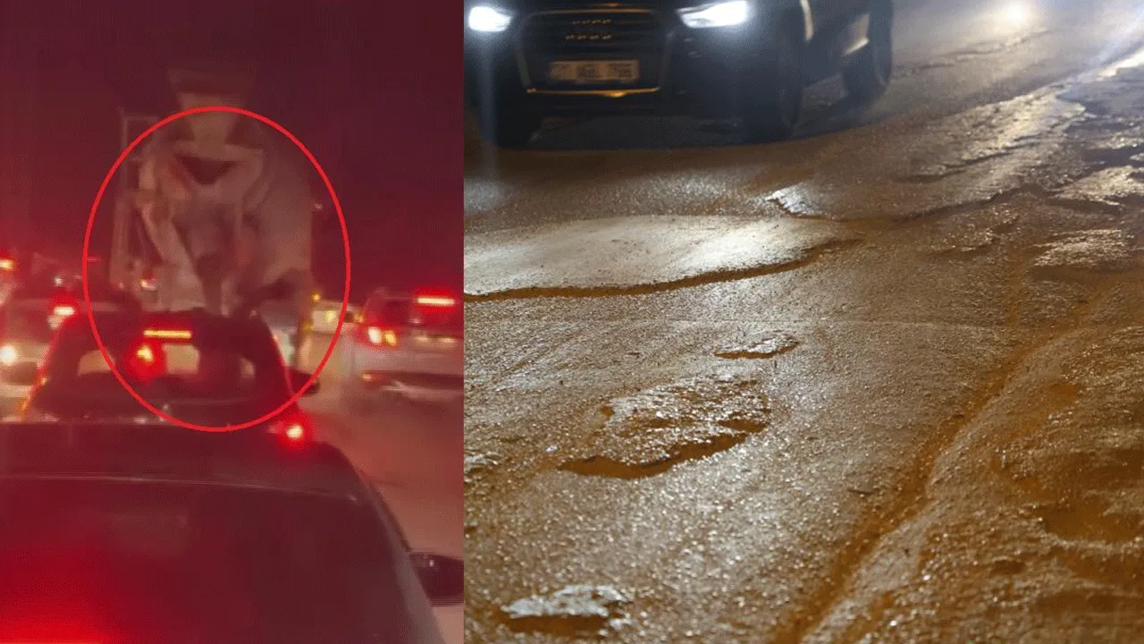 Sürücüler çileden çıktı! Bir anda yola beton dökmeye başladı