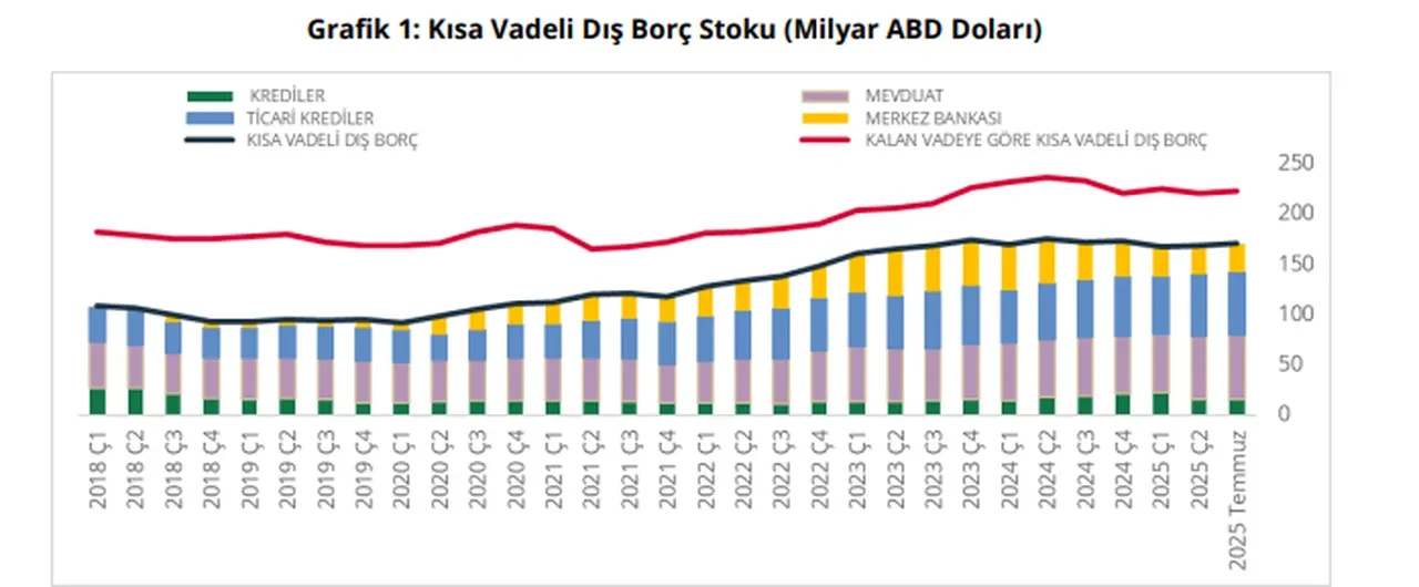 TCMB açıkladı: Kısa vadeli dış borç temmuzda arttı!