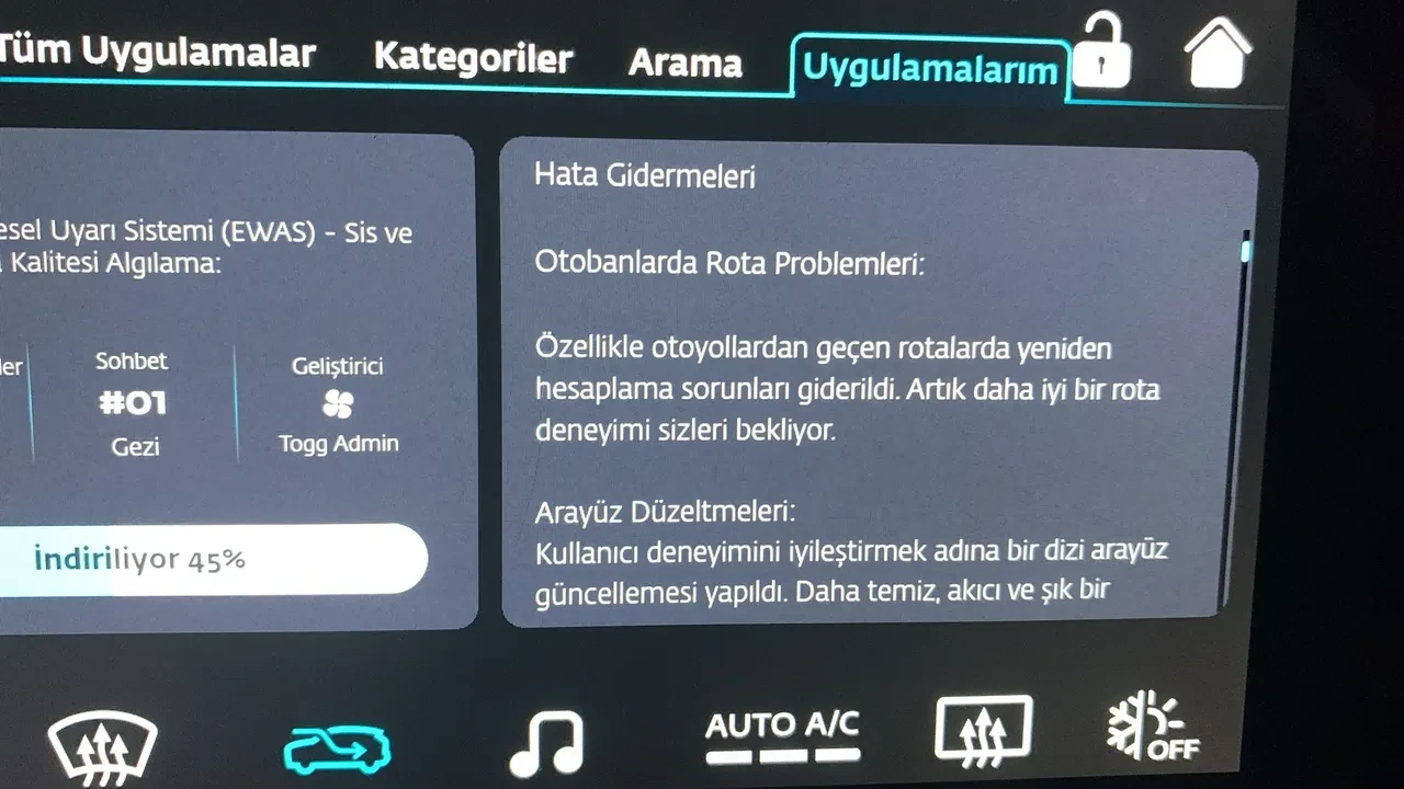 TOGG navigasyon uygulaması Gez'i güncelledi: Sürücülere yeni özellikler
