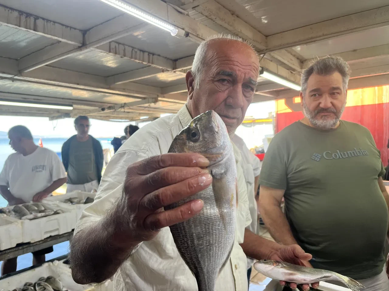 Gece avlanan balıklar, sabah mezatta alıcıyla buluşuyor