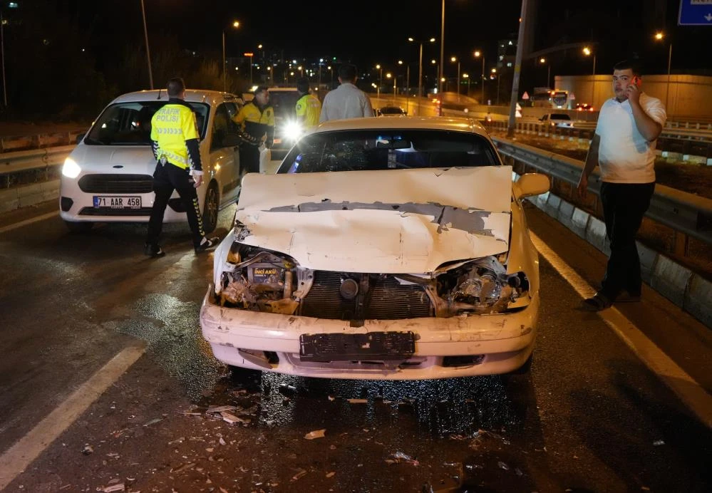 Kırıkkale’de zincirleme kaza yürekleri ağza getirdi