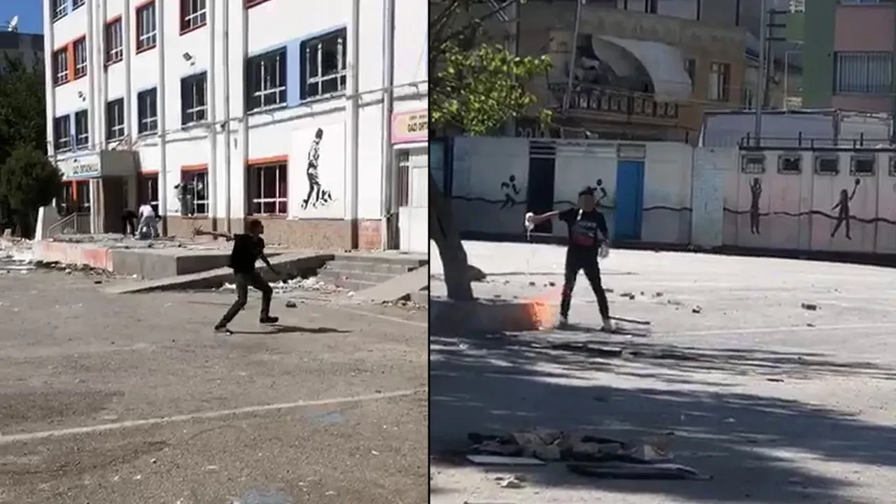 Şehir eşkıyaları okul bastı! Camları kırıp, bahçesinde ateş yaktılar